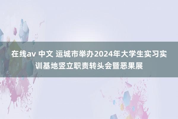 在线av 中文 运城市举办2024年大学生实习实训基地竖立职责转头会暨恶果展